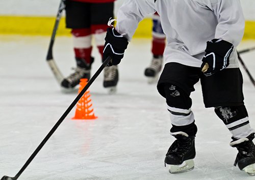 hockey skater on the ice